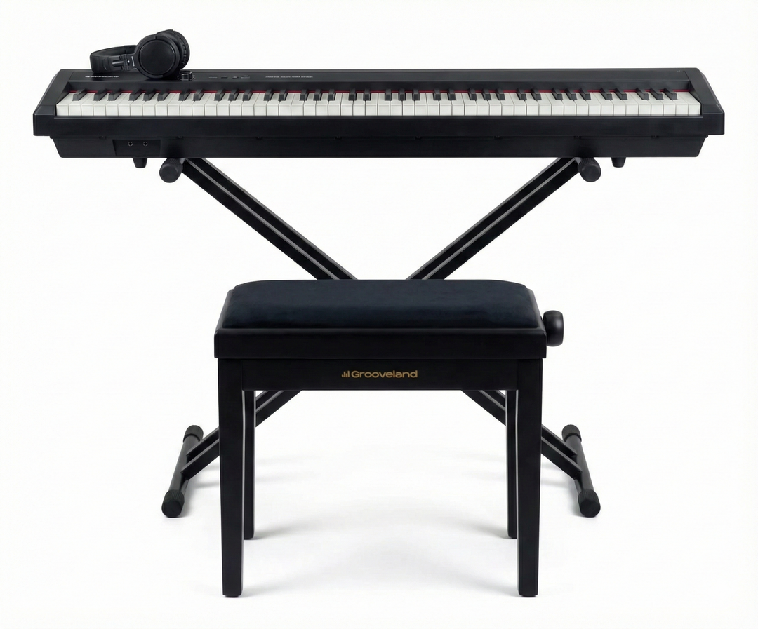 Grooveland P450 Elpiano (Svart) – Komplett paket