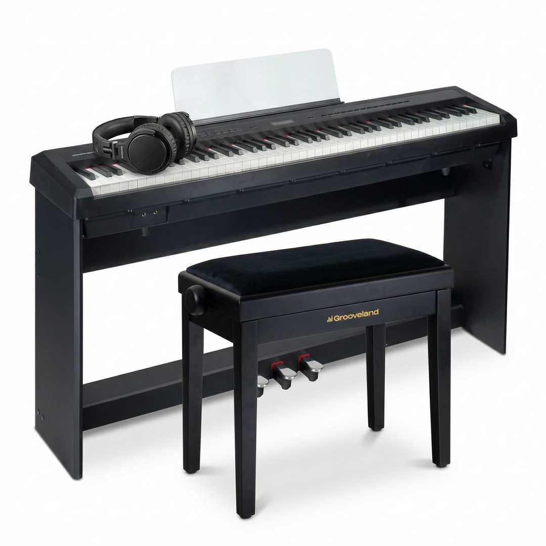 Grooveland P22 komplett Piano Pack, Svart
