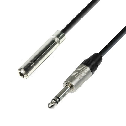 Hörlursförlängningskabel 6,3 mm uttag (3 m)