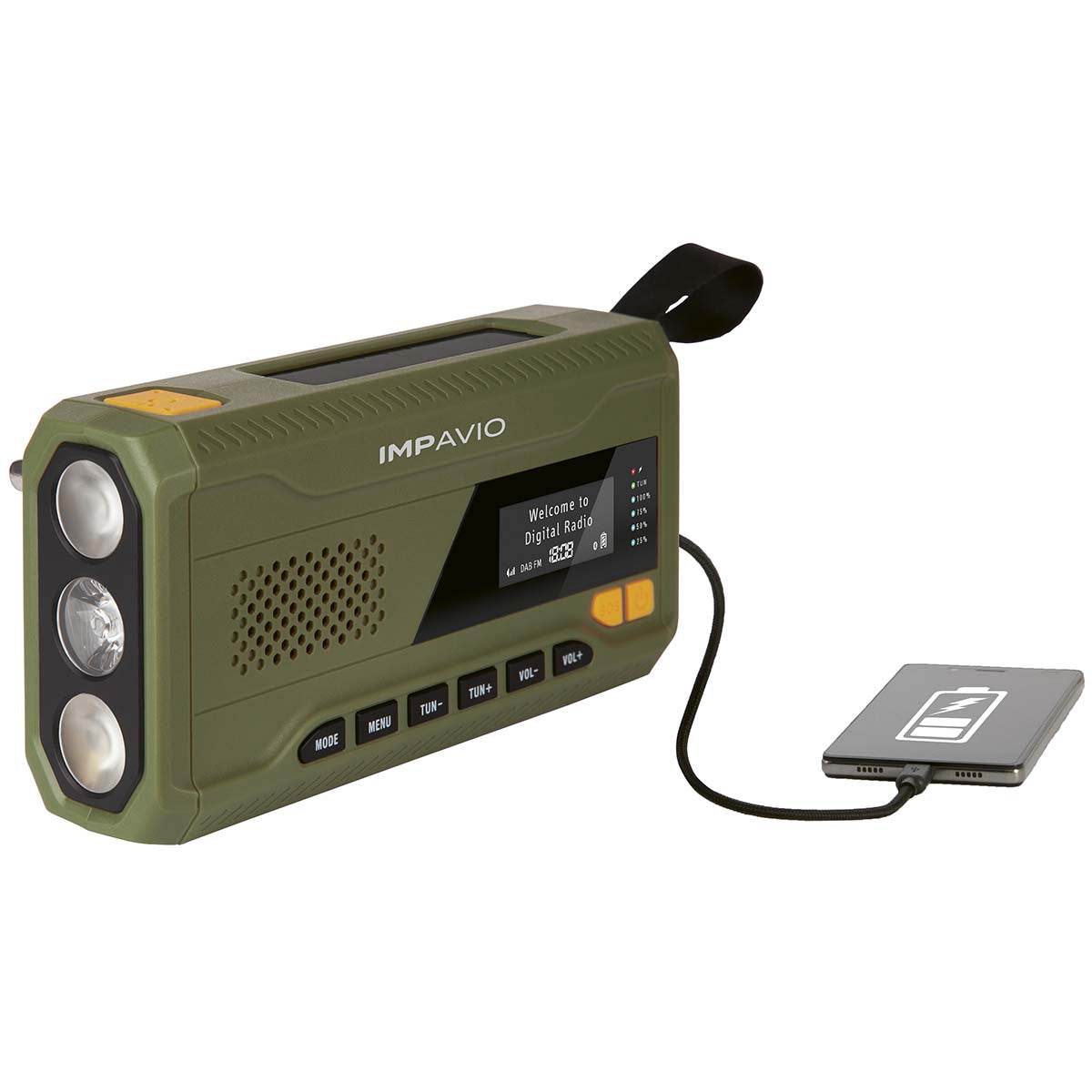 DAB1 Robust utomhusradio med DAB+/FM