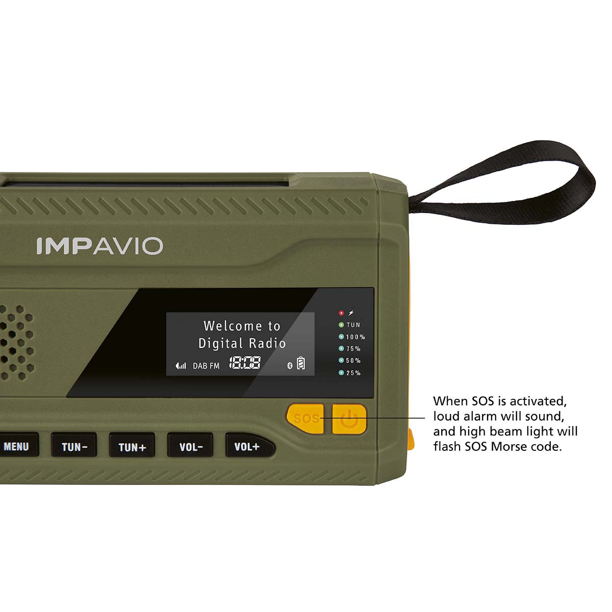 DAB1 Robust utomhusradio med DAB+/FM
