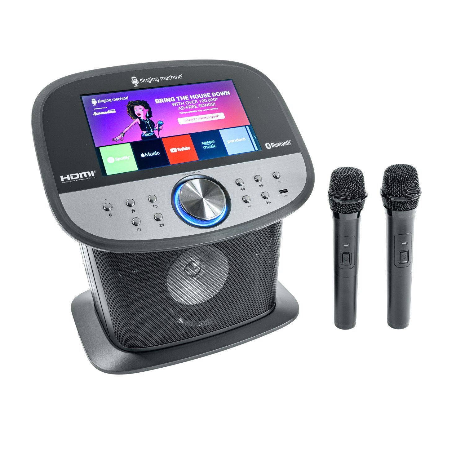 Bluetooth-högtalare med 2 mikrofoner (Svart)