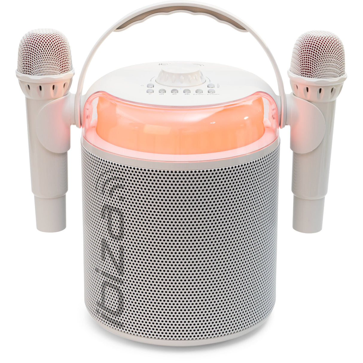 Ibiza karaokesystem med Bluetooth och 2 mikrofoner (vit)