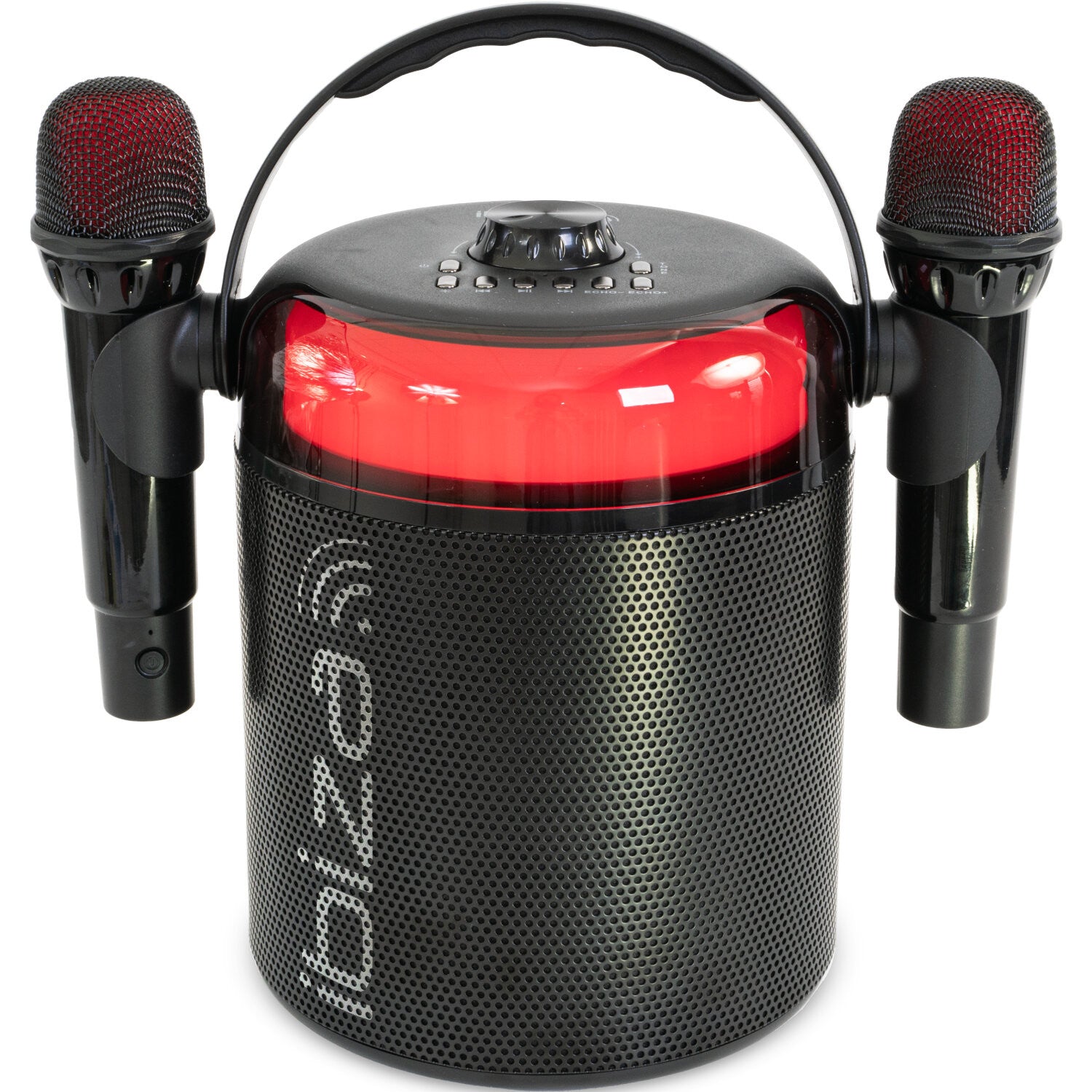 Ibiza karaokesystem med Bluetooth och 2 mikrofoner (svart)