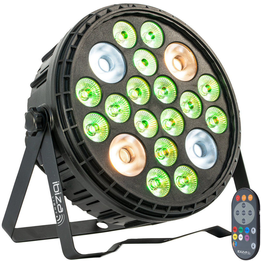 Ibiza XL RGBW+WWCW PAR-lampa (16x6 + 4x30W)