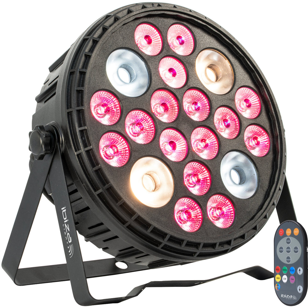 Ibiza XL RGBW+WWCW PAR-lampa (16x6 + 4x30W)
