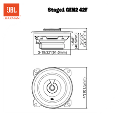 JBL Stage1 Gen2 42F 4" koaxiala bilhögtalare
