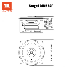 JBL Stage1 Gen2 52F 5,25" koaxiala bilhögtalare