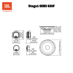 JBL Stage1 Gen2 62 6,5" koaxiala bilhögtalare