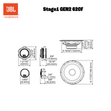 JBL Stage1 Gen2 62 6,5" koaxiala bilhögtalare