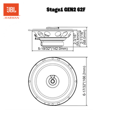 JBL Stage1 Gen2 62F 6,5" koaxiala bilhögtalare