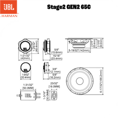 JBL Stage2 Gen2 65C 6,5" komponentset