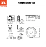 JBL Stage2 Gen2 65C 6,5" komponentset