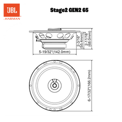 JBL Stage2 Gen2 65 6,5" koaxiala bilhögtalare