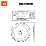 JBL Stage2 Gen2 65 6,5" koaxiala bilhögtalare
