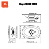 JBL Stage2 Gen2 965M 6x9" 3-vägs bilhögtalare