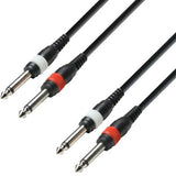 3-stjärnig 6,3 mm stereojackkabel (6m)