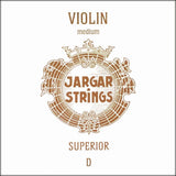 Jargar Fiolersträngar Superior - D syntet/silver