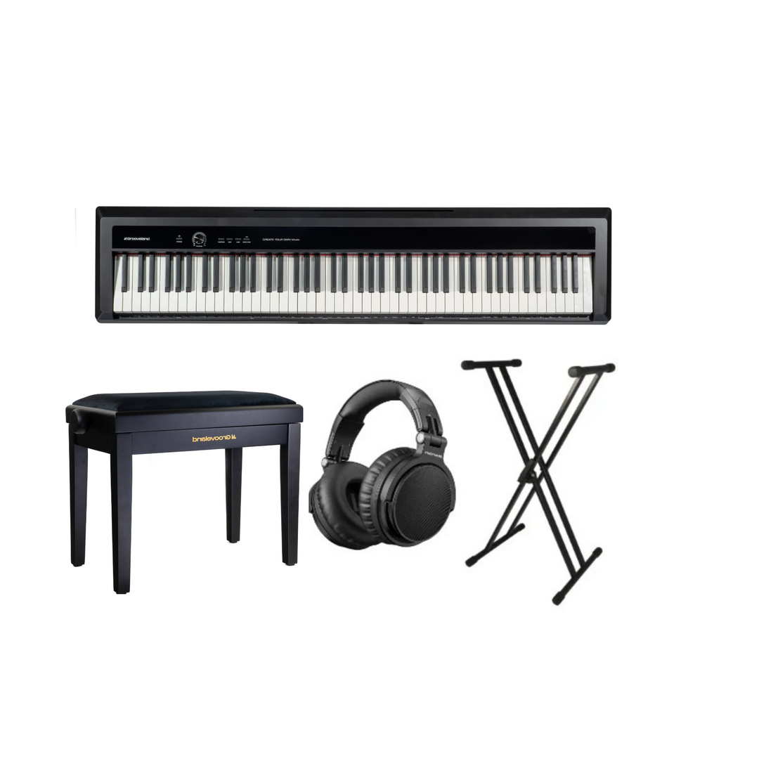 Grooveland P450 Elpiano (Svart) – Komplett paket