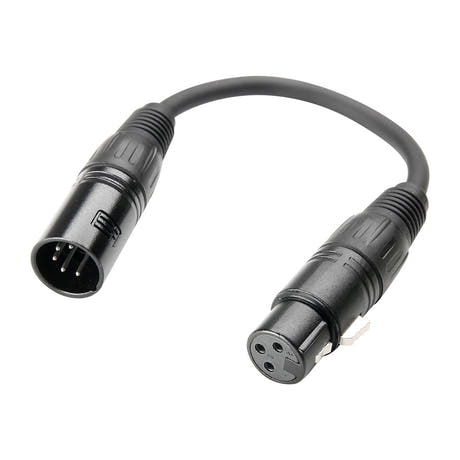 Adapter Kabel DMX XLR Han 5 Pol til XLR Hun 3 Pol