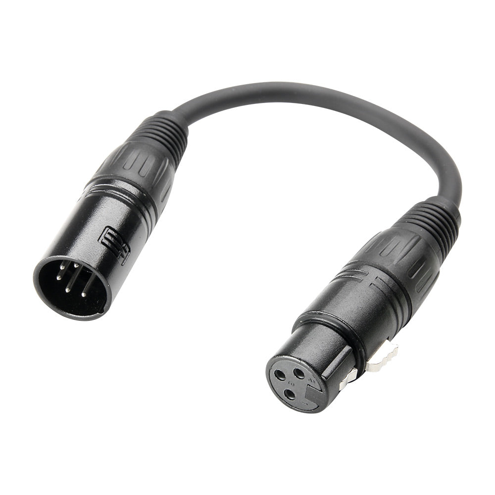 Adapter Kabel DMX XLR Han 5 Pol til XLR Hun 3 Pol