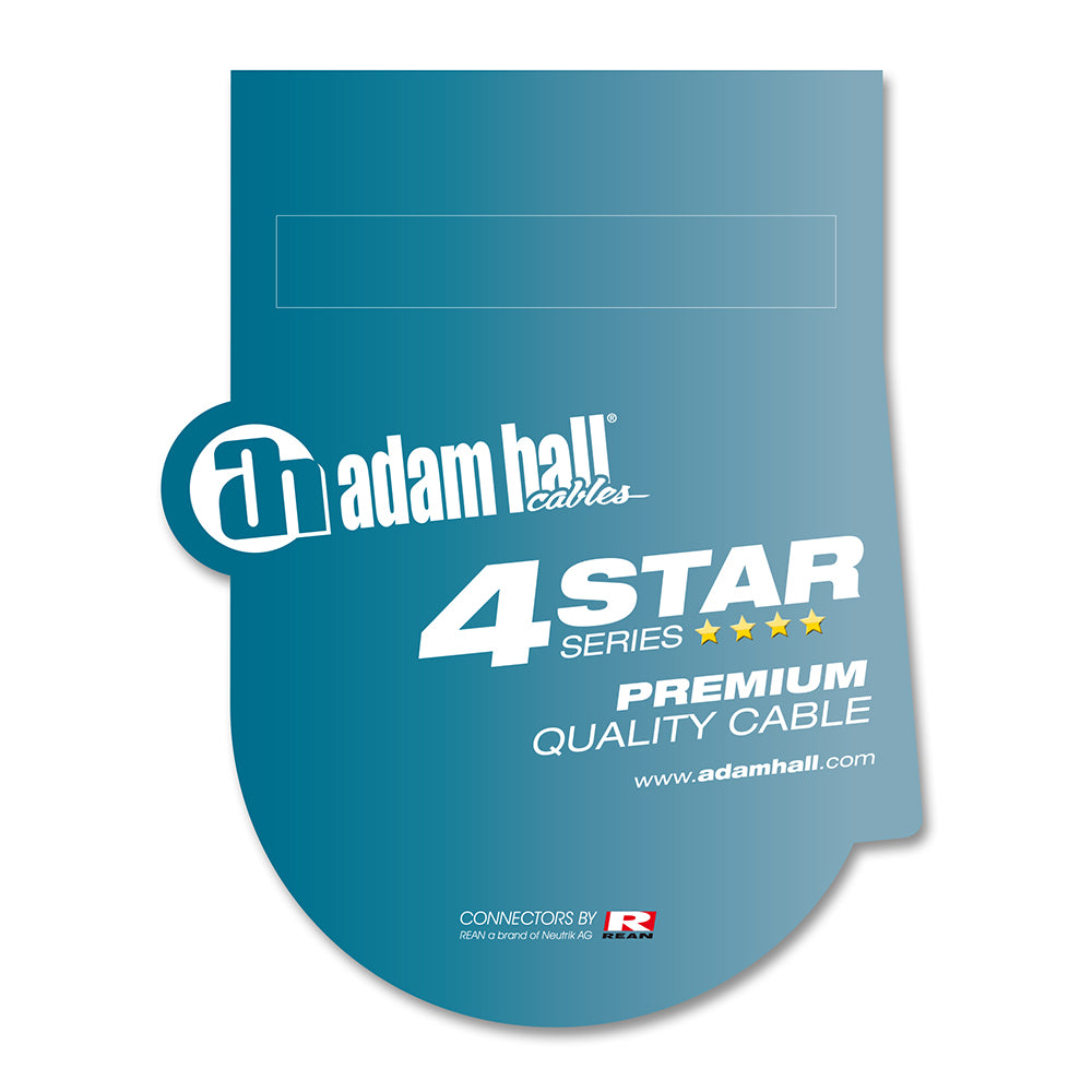 Adam Hall Cables 4 Star Series - Instrumentkabel REAN 6,3 mm Jack mono till 6,3 mm Jack mono 3 m