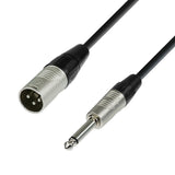 Signalkabel XLR hane till 6,3 mm Jack Mono (10m)