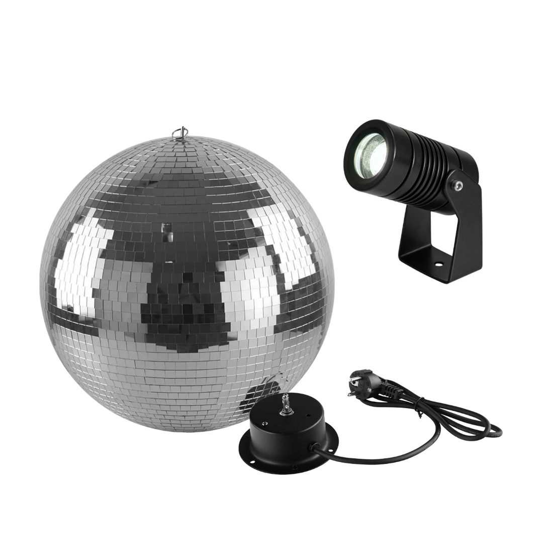 Spegelkuleset med motor och spot (20cm)