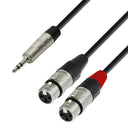 Adapterkabel 3,5 mm MiniJack stereo för 2 x XLR female (6m)