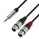 Adapterkabel 3,5 mm MiniJack stereo för 2 x XLR female (3m)