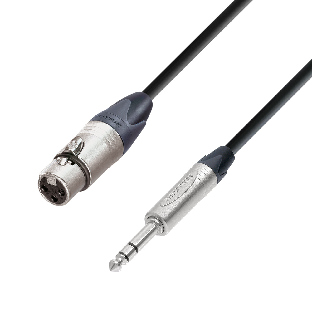 Neutrik mikrofonsignalkabel XLR hona till 6,3 mm jack stereo
