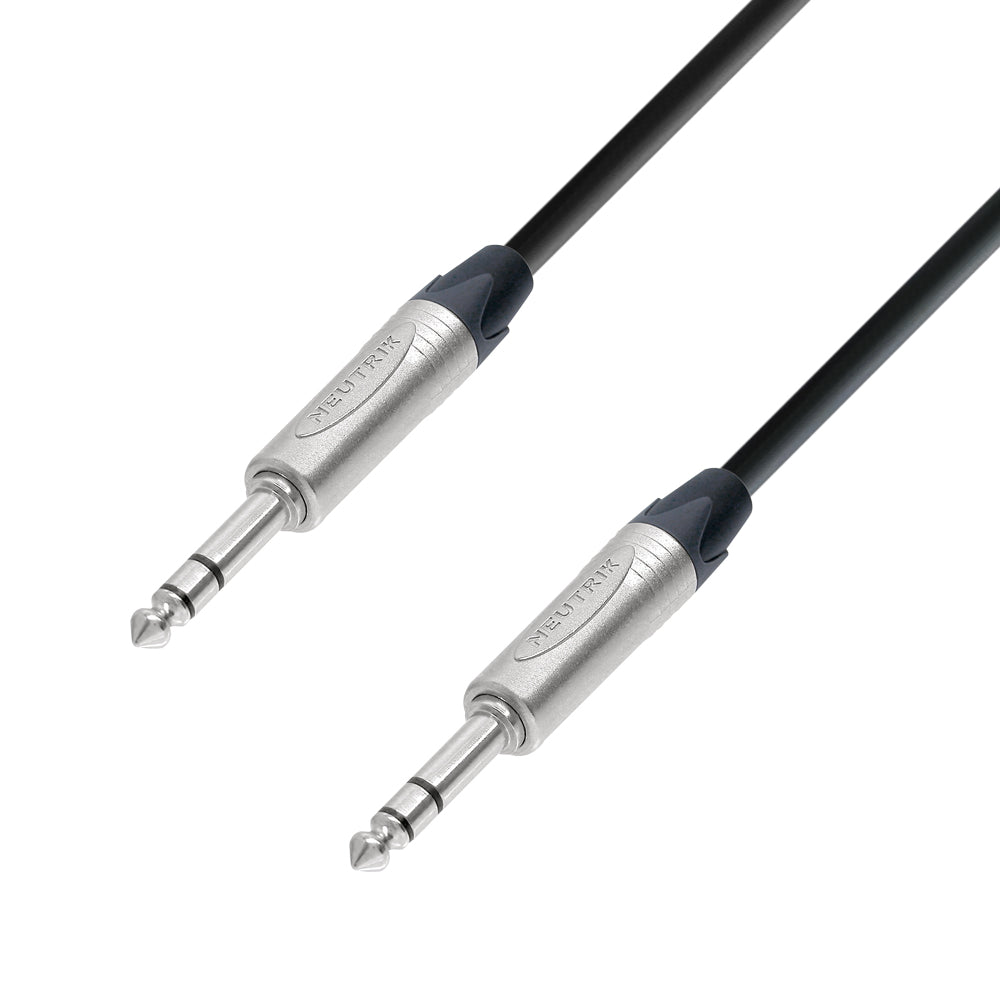 Adam Hall Cables 5 STAR BVV 1000 - Balanserad kabel | Neutrik® jack TRS | 10 m