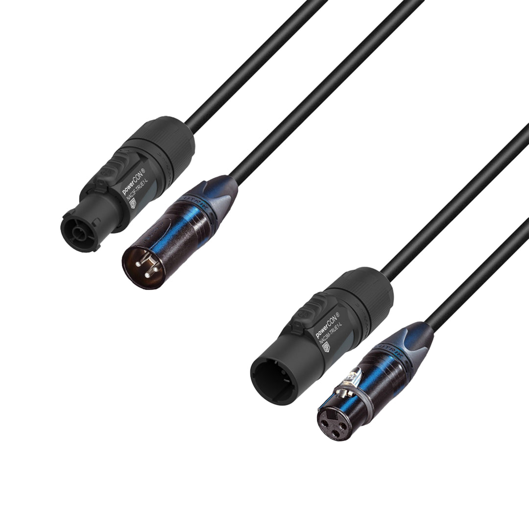 Adam Hall Cables 5 STAR H TCON A 0150 - Hybridkabel för ljud | Neutrik® XLR x TRUE1® | 1,5 m