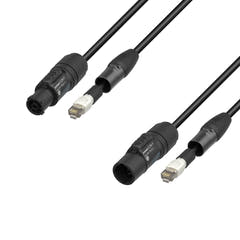 Adam Hall Cables 5 STAR H TCON N 1000 - Hybridkabel | Nätverk | Neutrik etherCON® x TRUE1® | 10 m