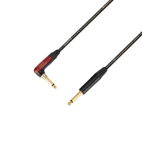 Adam Hall Cables 5 STAR IPR 0600 PALMER® CABLE SILENT - Instrumentkabel | Palmer® & Neutrik silentPLUG® vinklet jack til jack TS | 6 m
