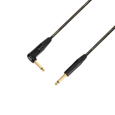 Adam Hall Cables 5 STAR IPR 0900 PALMER®-KABEL – instrumentkabel | Palmer® & Neutrik® vinklad jack till jack TS | 9 m