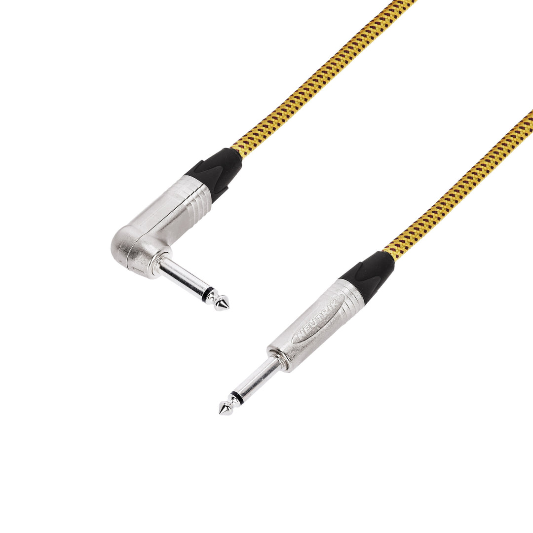 Adam Hall-kablar 5 STAR IRP 0450 VINTAGE - Instrumentkabel | Vintage Neutrik® vinkeljack TS x jack TS | 4,5 m