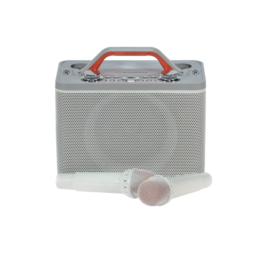 Bluetooth-högtalare med 2 mikrofoner (Vit)