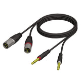 Adapterkabel 2 x XLR hane till 2 x 6,3 mm Jack mono