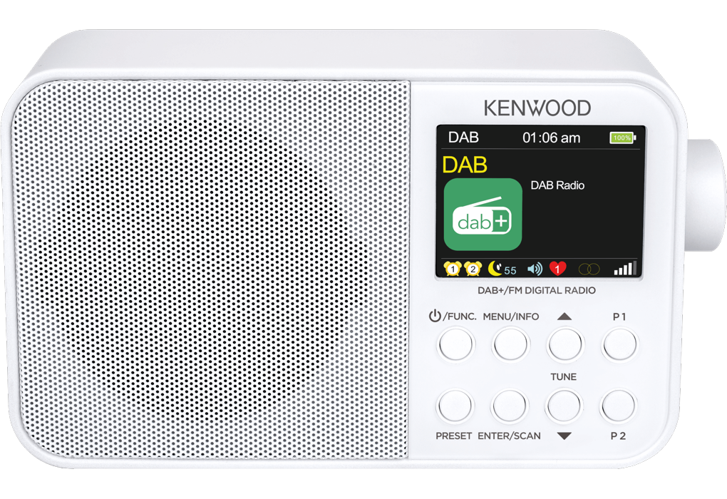 Kenwood CRM30DABW DAB+ Radio (Vit)