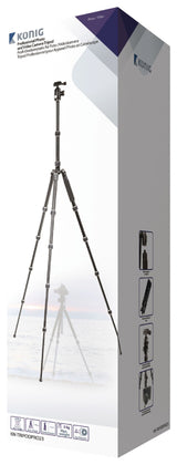 Professional Kamera/video Stativ Kulhuvud 145 cm Svart