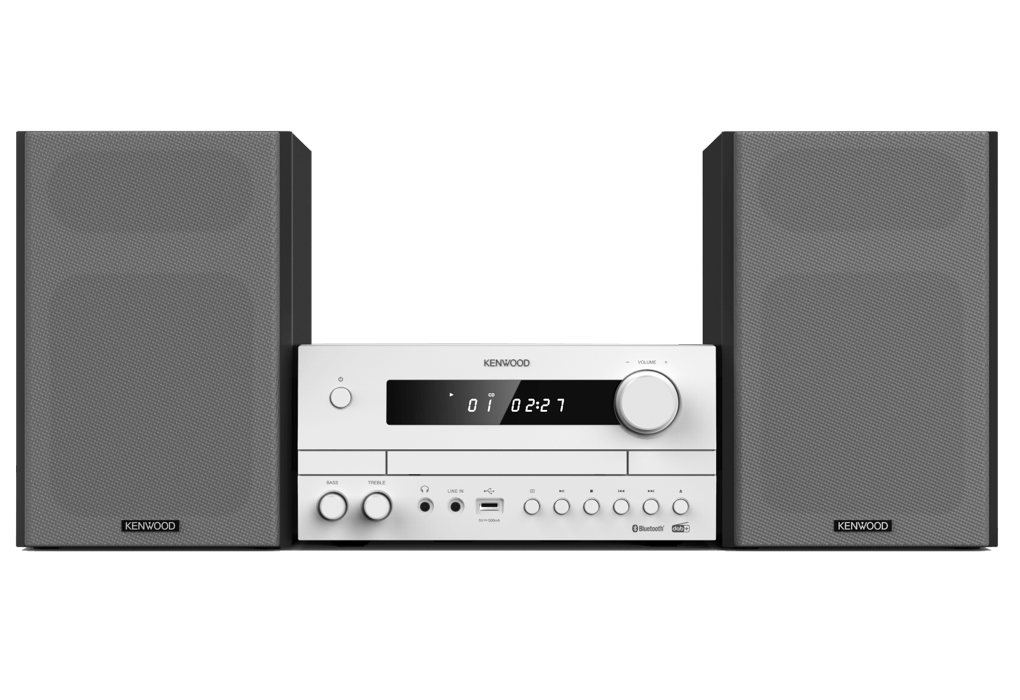 Kenwood M-822DAB Minisystem med Bluetooth och DAB+ (Vit)