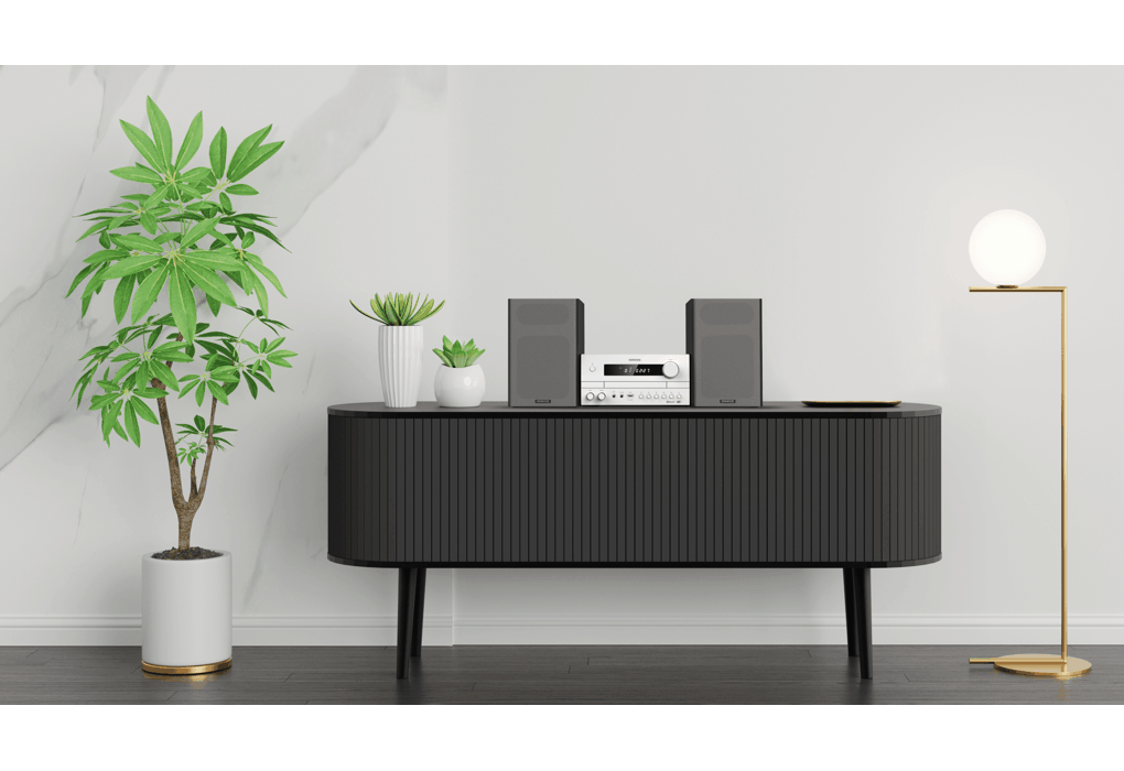Kenwood M-822DAB Minisystem med Bluetooth och DAB+ (Vit)