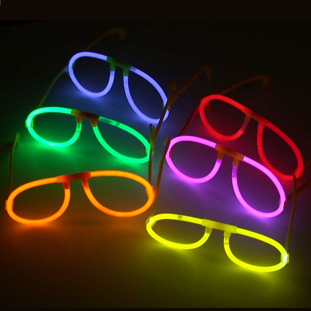 Glowsticks-glasögonbåge (10 st.) svart