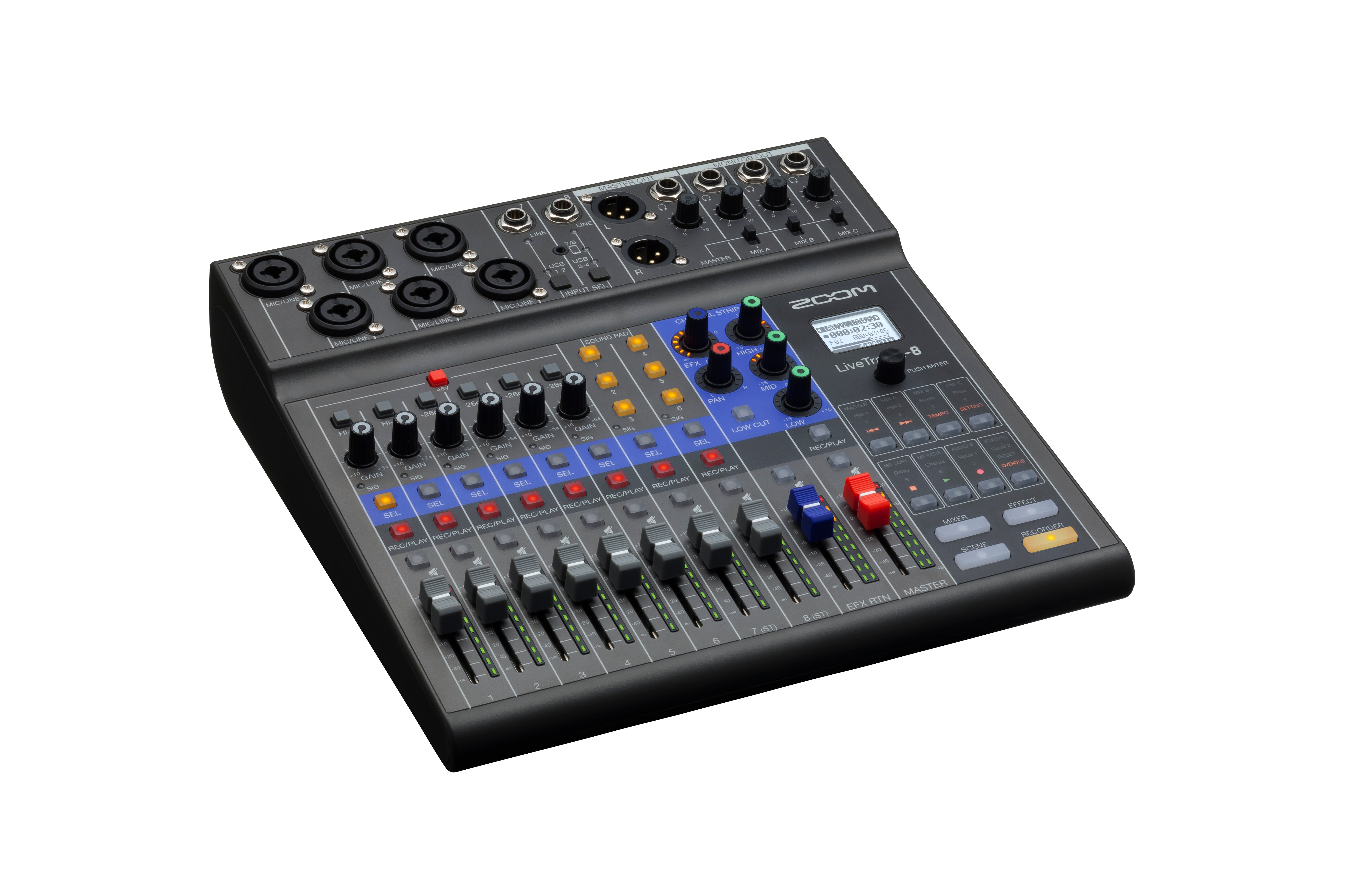 Zoom LiveTrak L-8 Podcast Mixer/ Interface