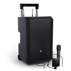 LD Systems ANNY® 10 HBH 2 B6 - 10" portabelt batteridrivet Bluetooth® PA-system med mixer, 1x trådlös handhållen och 1x headsetmikrofon (inkl. bodypack)