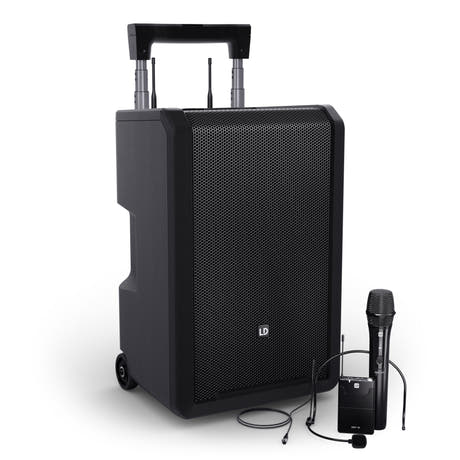 LD Systems ANNY® 10 HBH 2 B6 - 10" portabelt batteridrivet Bluetooth® PA-system med mixer, 1x trådlös handhållen och 1x headsetmikrofon (inkl. bodypack)