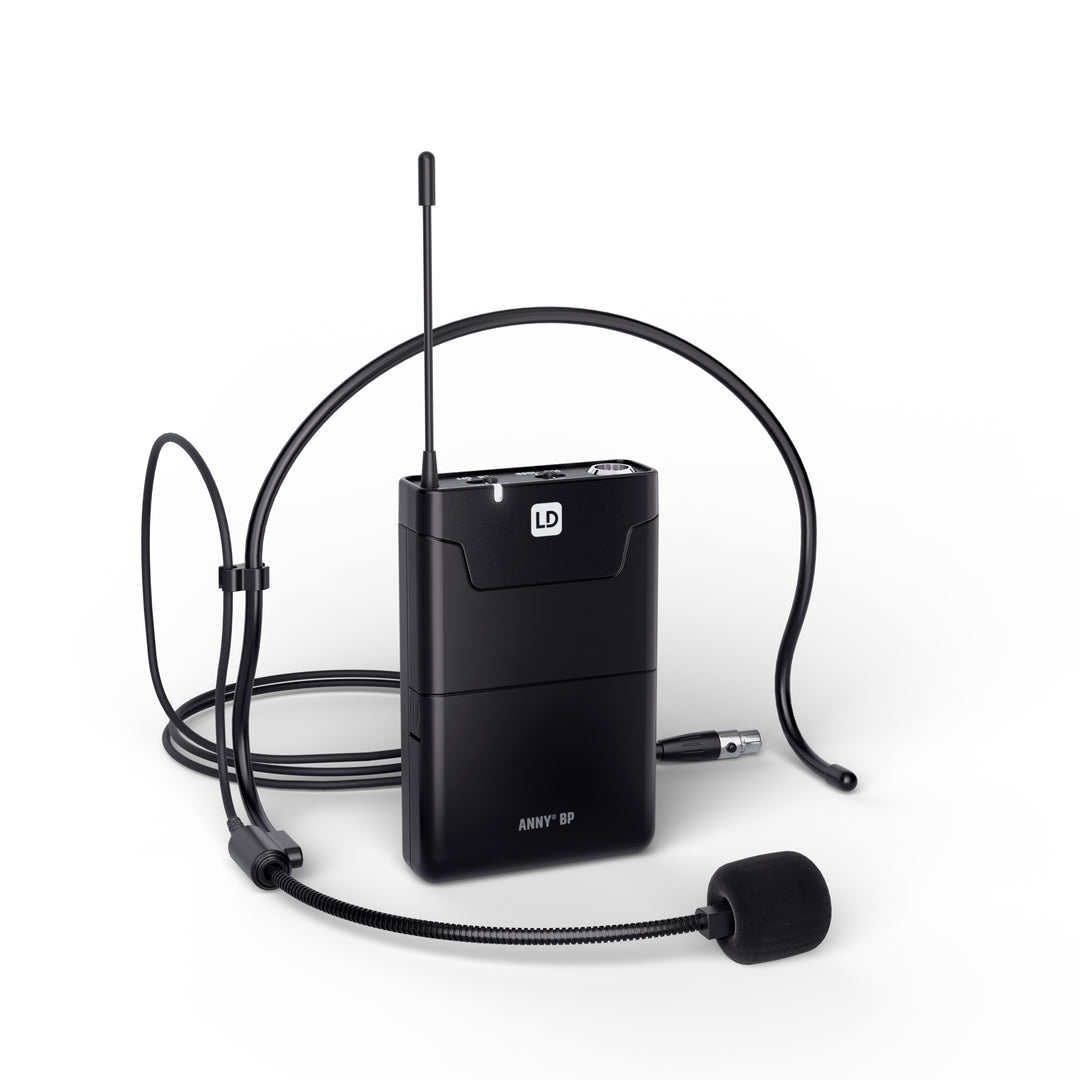LD Systems ANNY® 10 HBH 2 B6 - 10" portabelt batteridrivet Bluetooth® PA-system med mixer, 1x trådlös handhållen och 1x headsetmikrofon (inkl. bodypack)