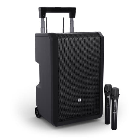 LD Systems ANNY® 10 HHD 2 B6 - 10" portabelt batteridrivet Bluetooth® PA-system med mixer och 2x trådlösa handhållna mikrofoner