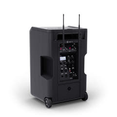 LD Systems ANNY® 10 HHD 2 B8 - 10" portabelt batteridrivet Bluetooth® PA-system med mixer och 2x trådlösa handhållna mikrofoner